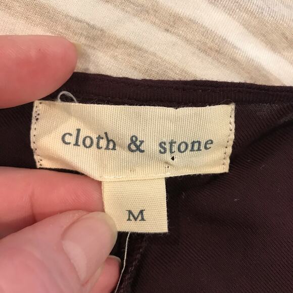 Cloth & Stone Anthropologie Split Neck Top M - Picture 5 of 7